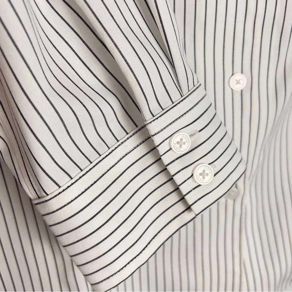 Anne Klein 3/4 Sleeve Button Down Shirt Size M - Picture 3 of 4